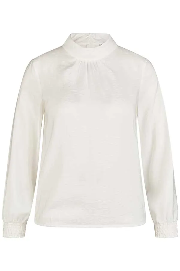 Rabe & LecomteWHITE HIGH NECK BLOUSE