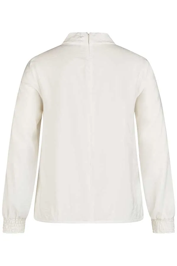 Rabe & LecomteWHITE HIGH NECK BLOUSE