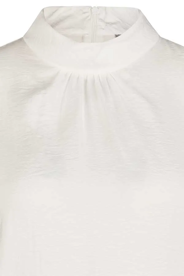 Rabe & LecomteWHITE HIGH NECK BLOUSE