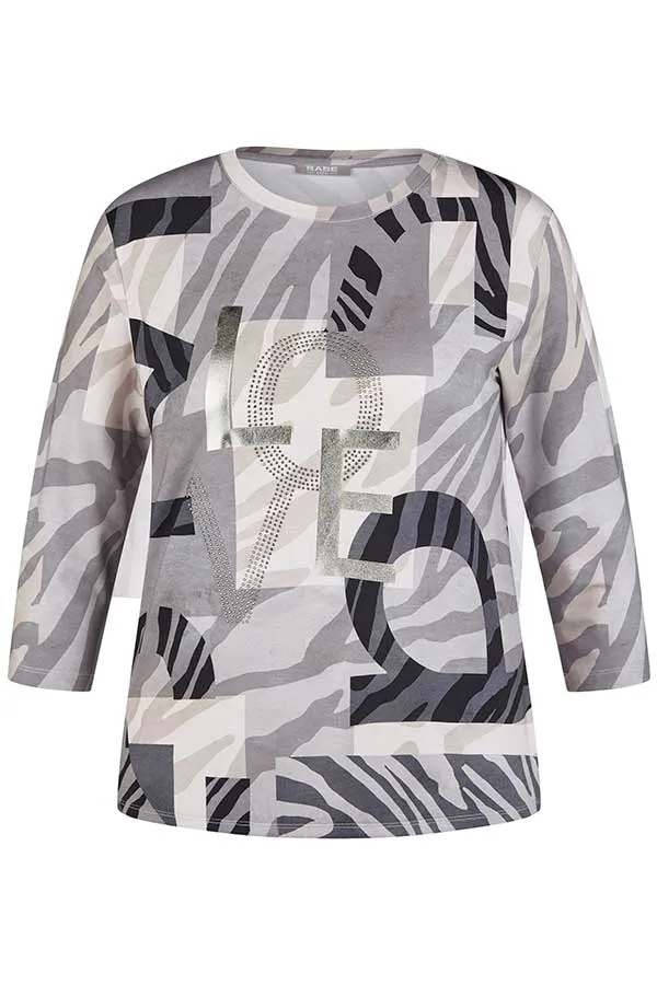 Rabe & LecomteZEBRA PRINT LOVE T-SHIRT