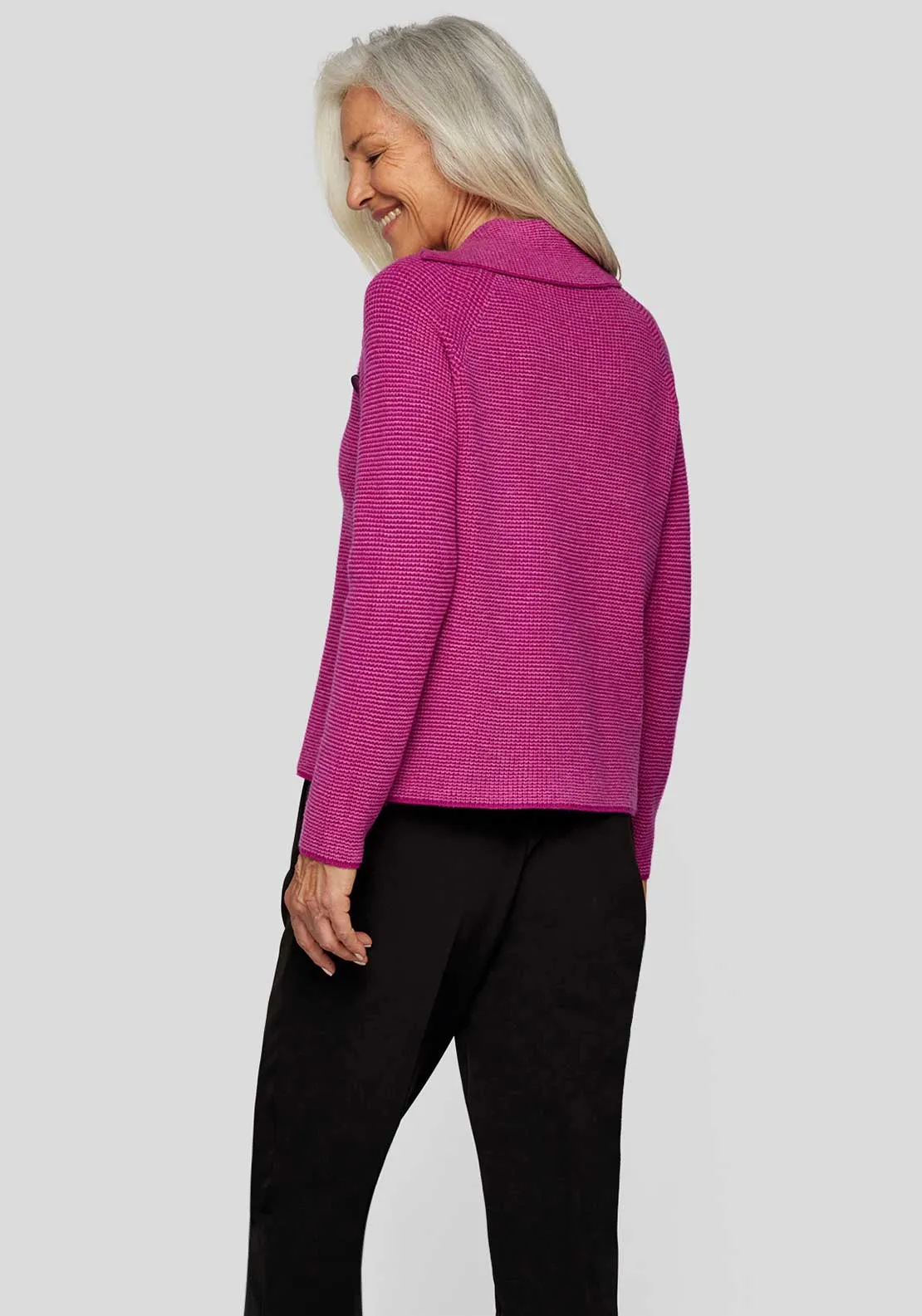 Rabe Button Detail Knitted Jumper, Pink