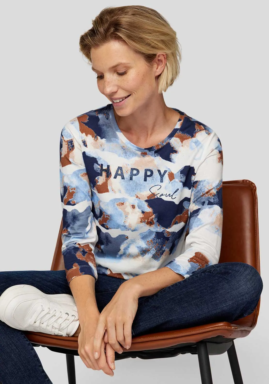 Rabe Happy Soul Printed Top, Multi-Coloured