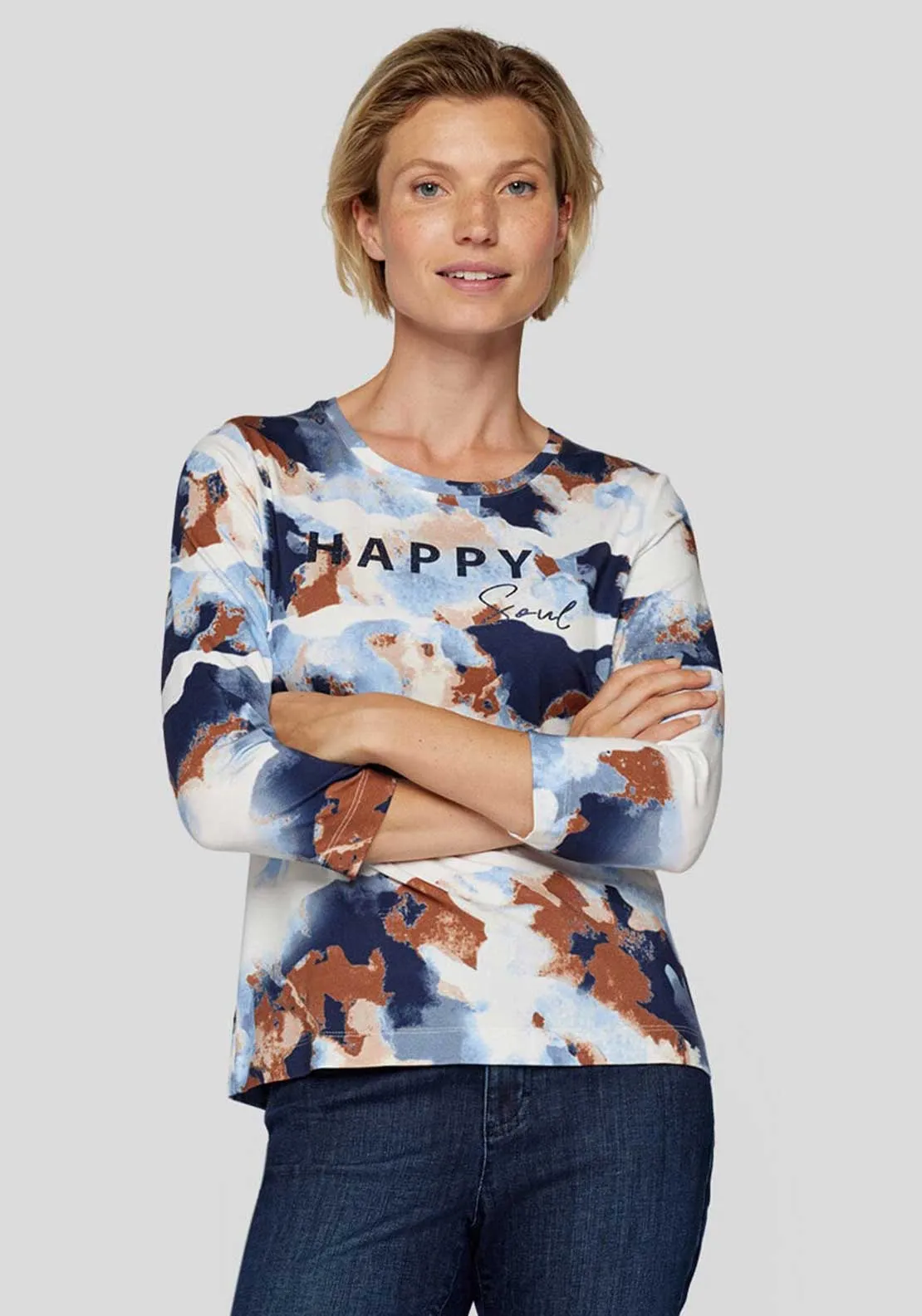 Rabe Happy Soul Printed Top, Multi-Coloured