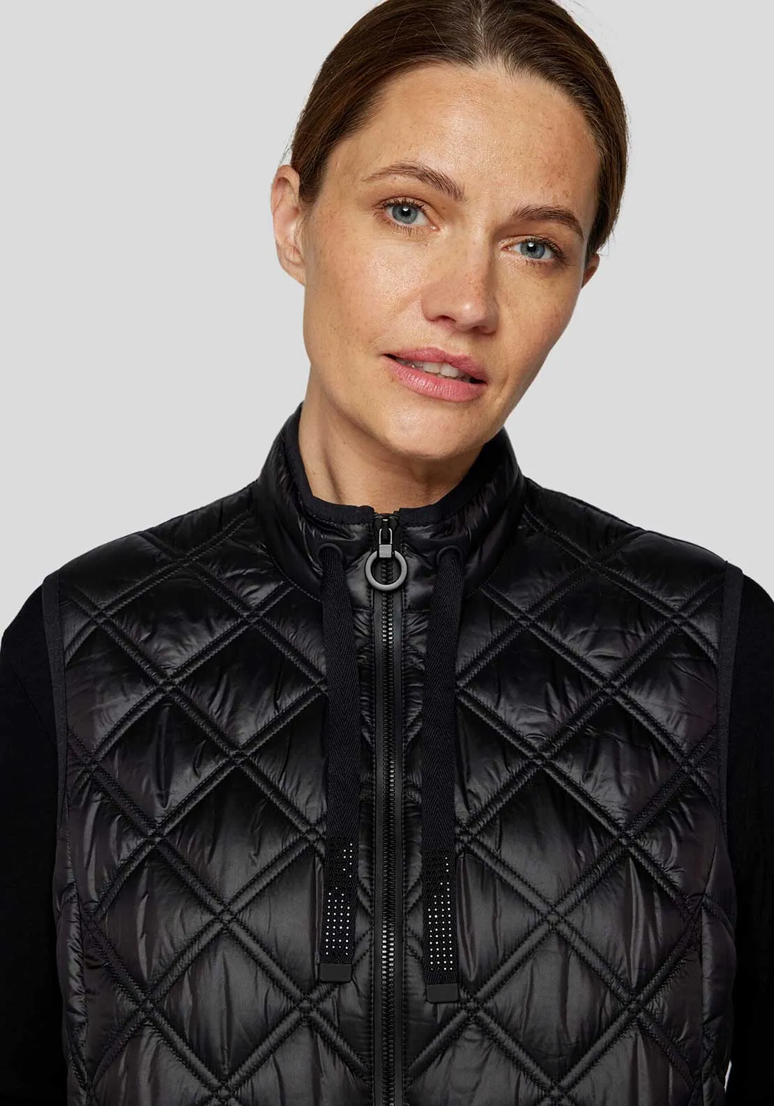 Rabe Quilted Sleeveless Gilet, Black