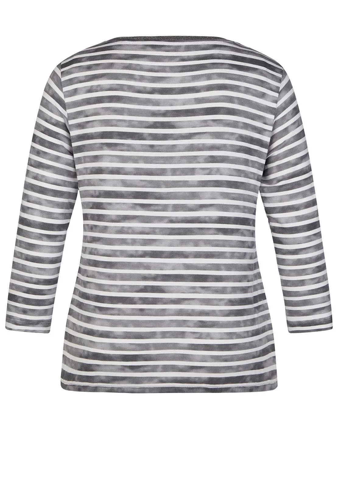 Rabe Striped Embellished Top, Grey