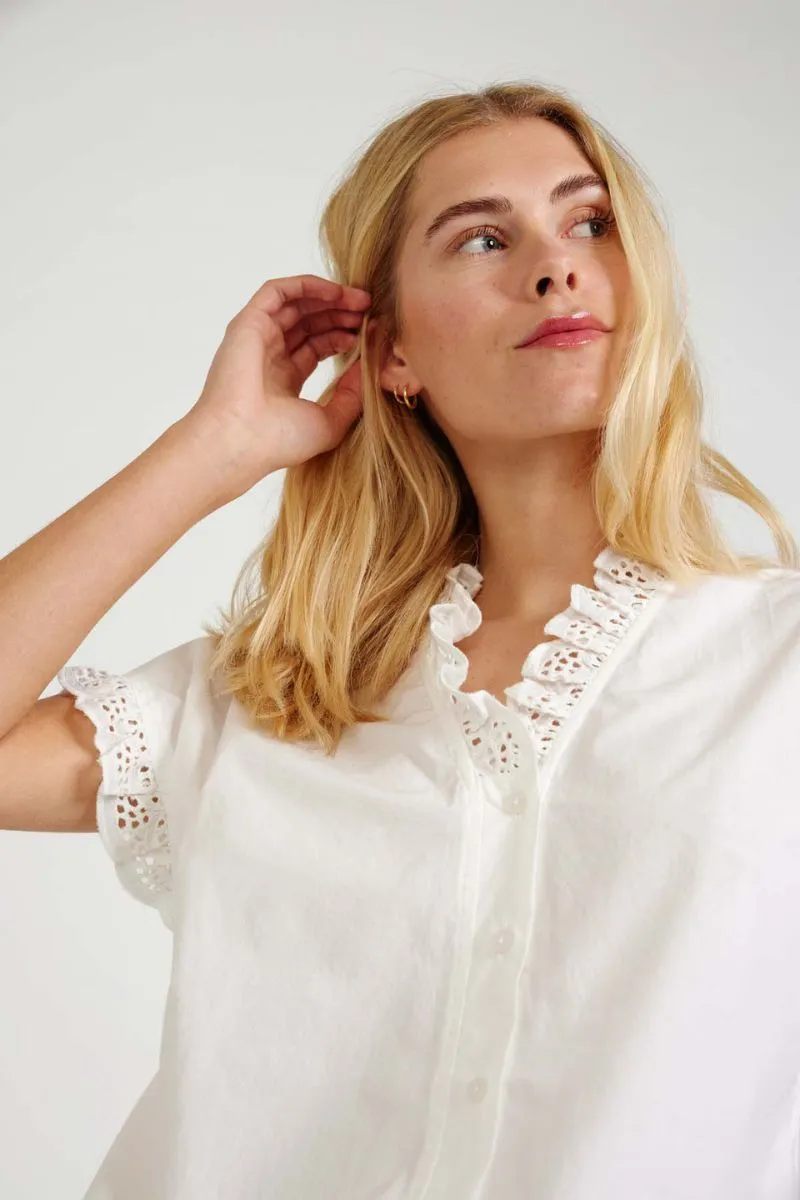 Ravna Blouse | Off-White | Bluse fra Freequent