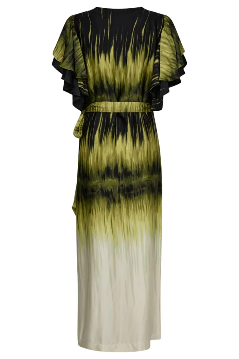 Sabina Dress 203912 | Black w. Daiquiri Green | Kjole fra Copenhagen Muse