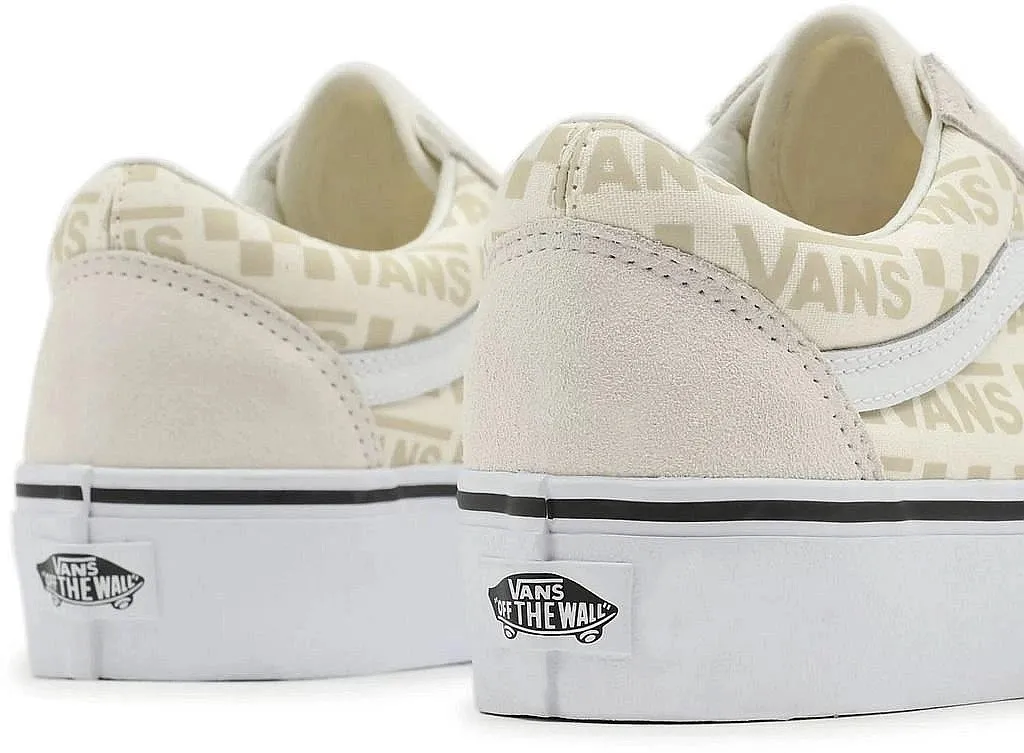 shoes Vans Old Skool Platform - Reflective Logo/Drizzle/True White