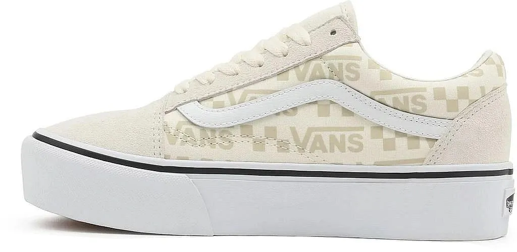 shoes Vans Old Skool Platform - Reflective Logo/Drizzle/True White