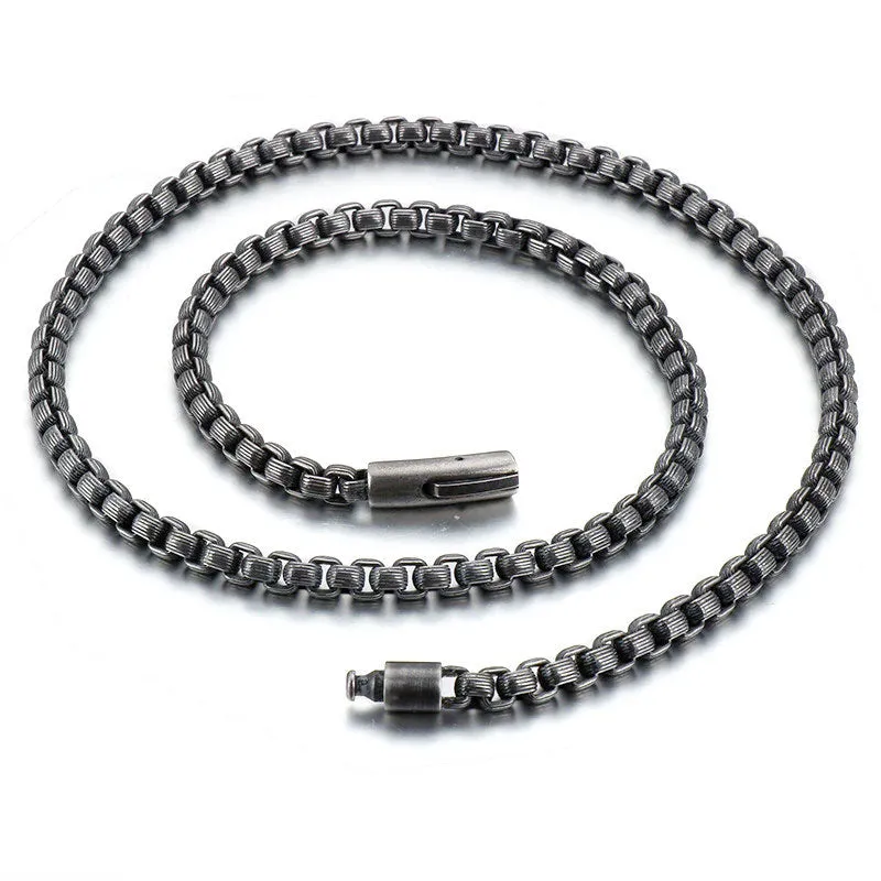 Stainless Steel Brushed Matte Box Link Chains