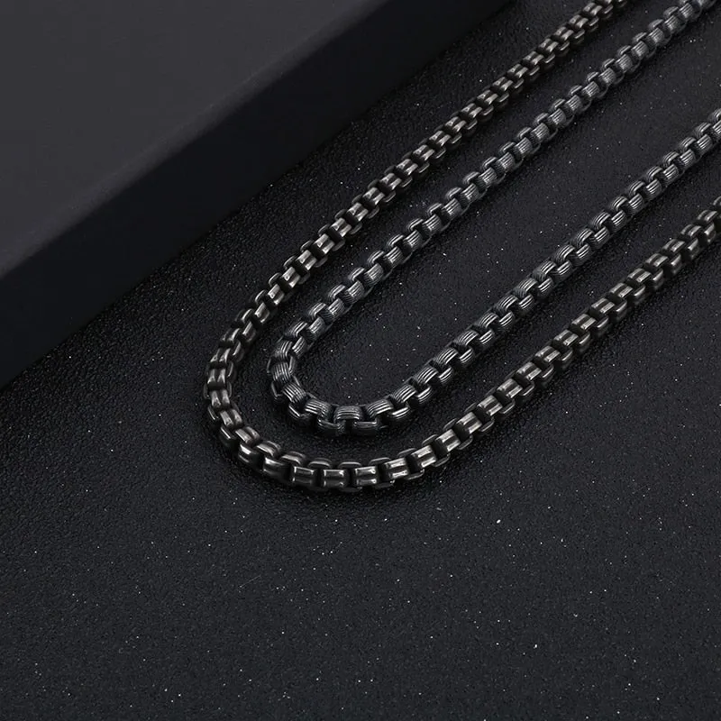 Stainless Steel Brushed Matte Box Link Chains