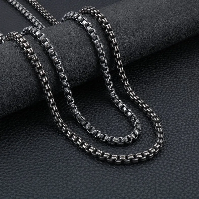 Stainless Steel Brushed Matte Box Link Chains