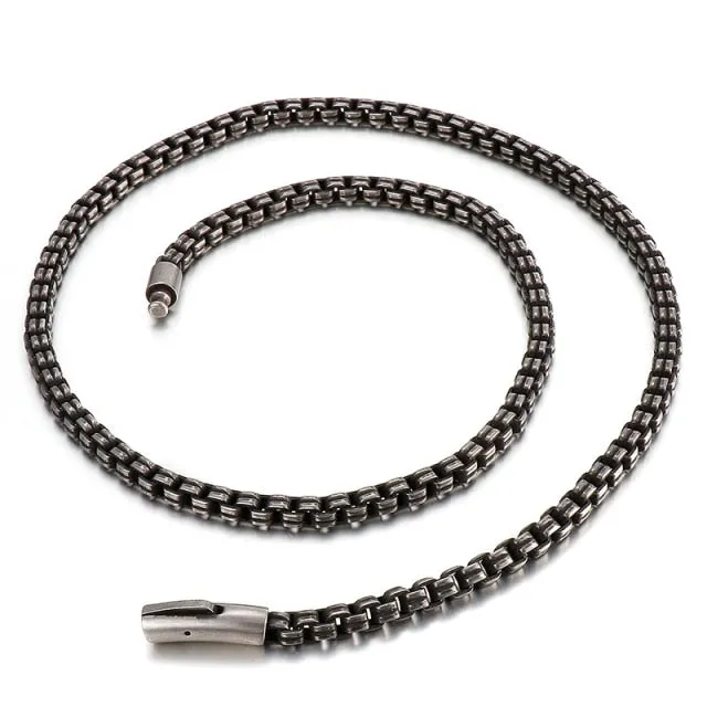 Stainless Steel Brushed Matte Box Link Chains