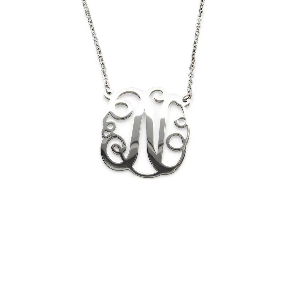 Stainless Steel Necklace Initial - N