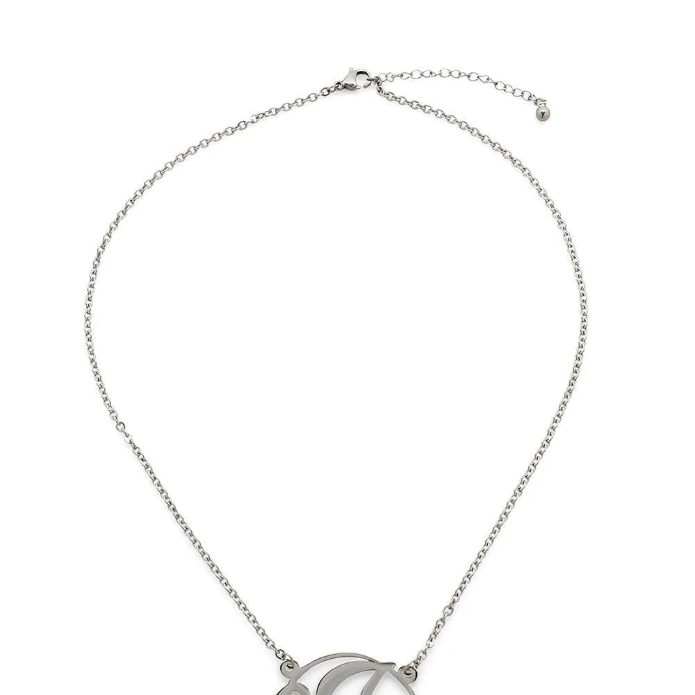 Stainless Steel Necklace Initial - N