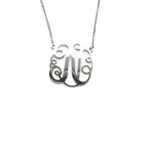 Stainless Steel Necklace Initial - N