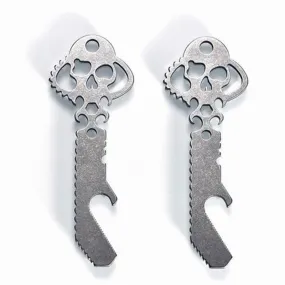 Stainless Steel Skull Opener Keychain