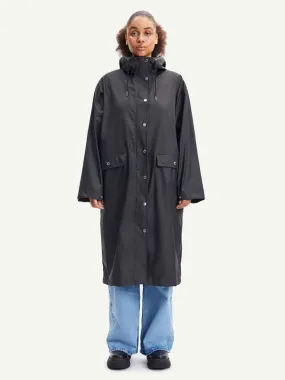 Stala Long Raincoat - Black