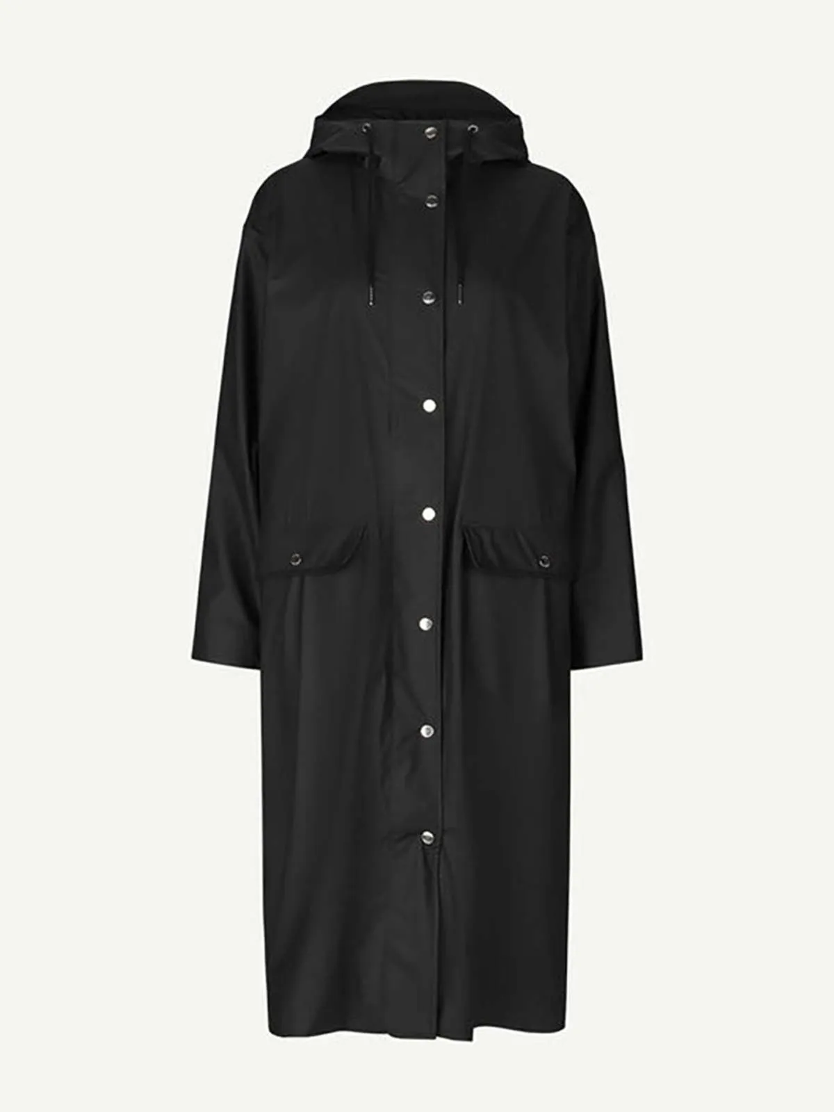 Stala Long Raincoat - Black