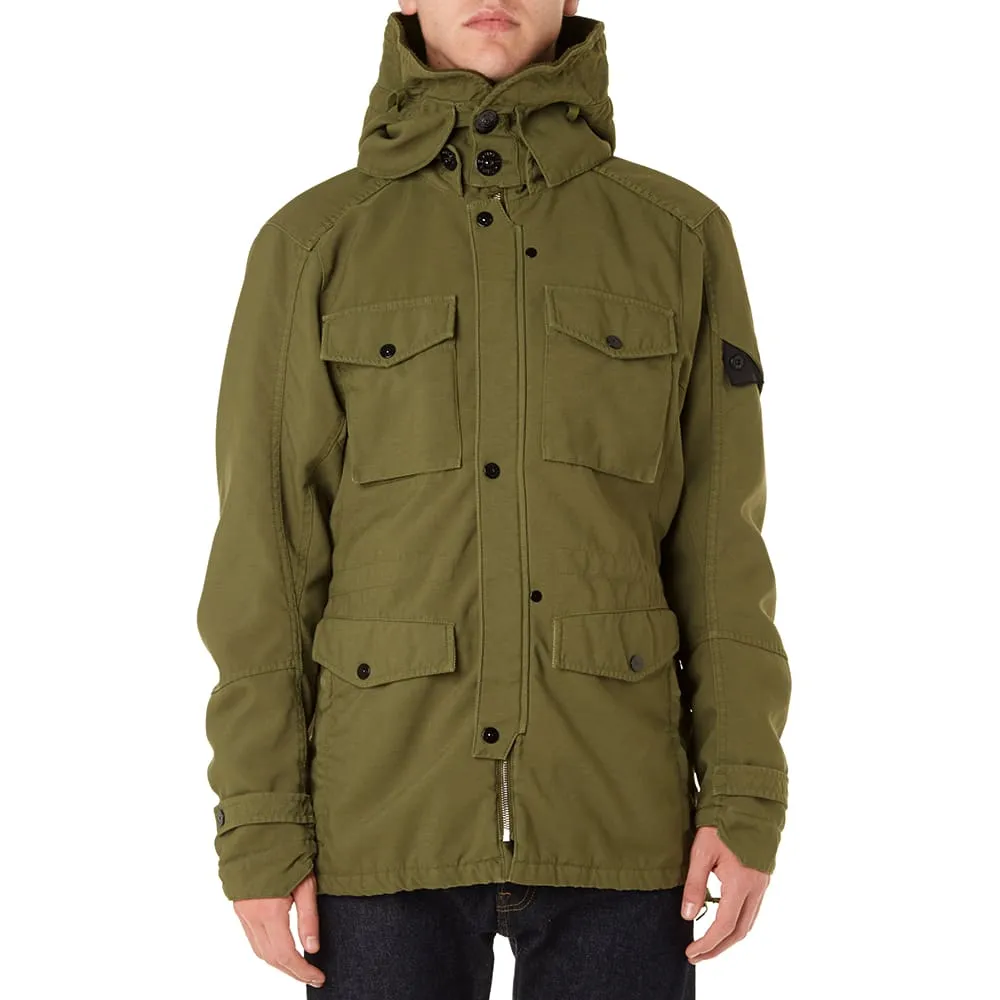 Stone Island Shadow Project Textured Garment Dyed Hooded M-65 JacketOlive