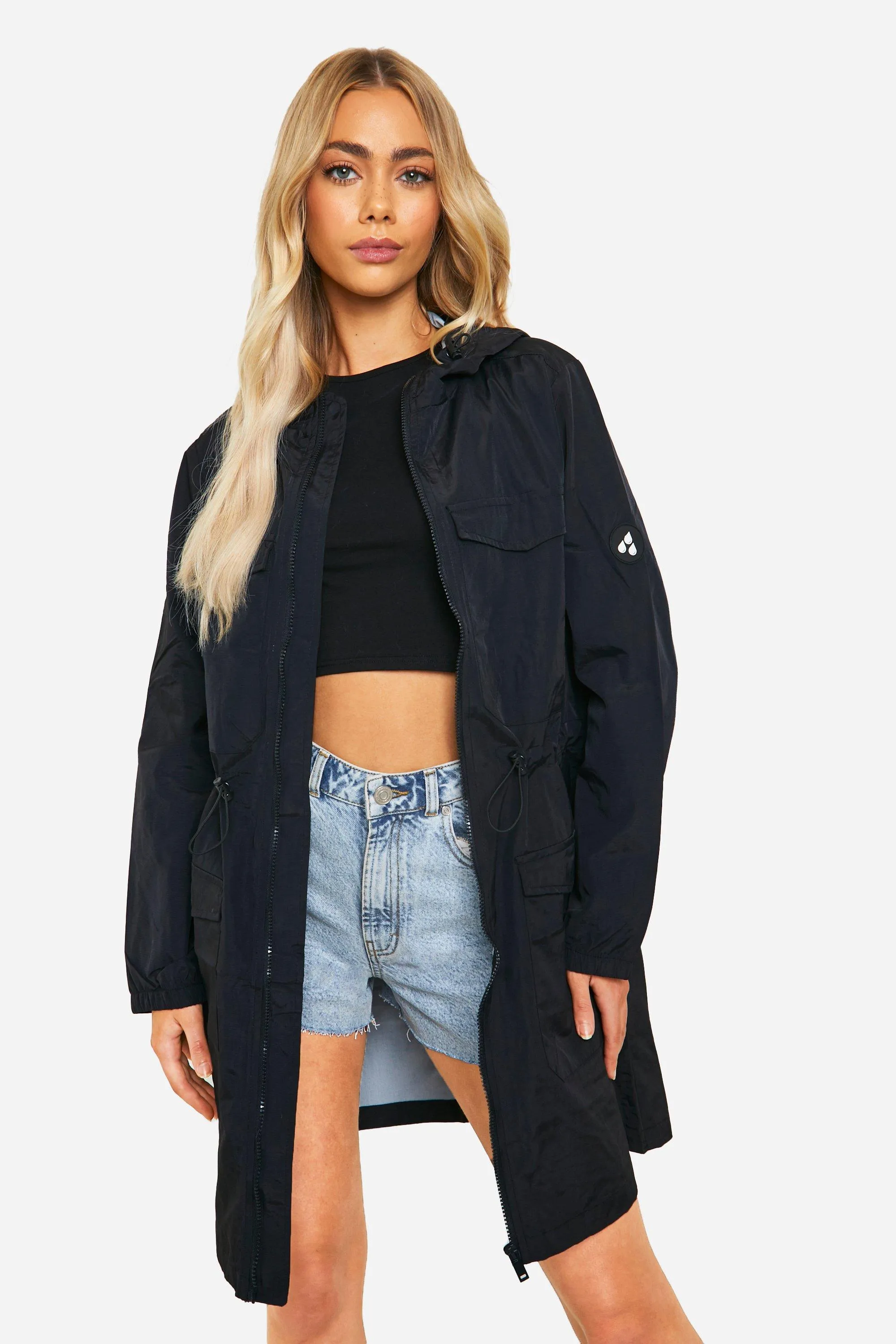 Synched Waist Longline Festival Raincoat