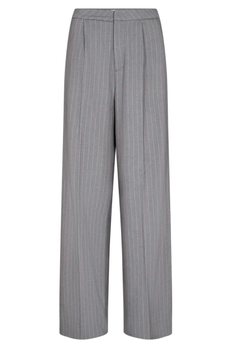 Tailor Pant | Medium grey Mel. Stripe | Bukser fra Copenhagen Muse