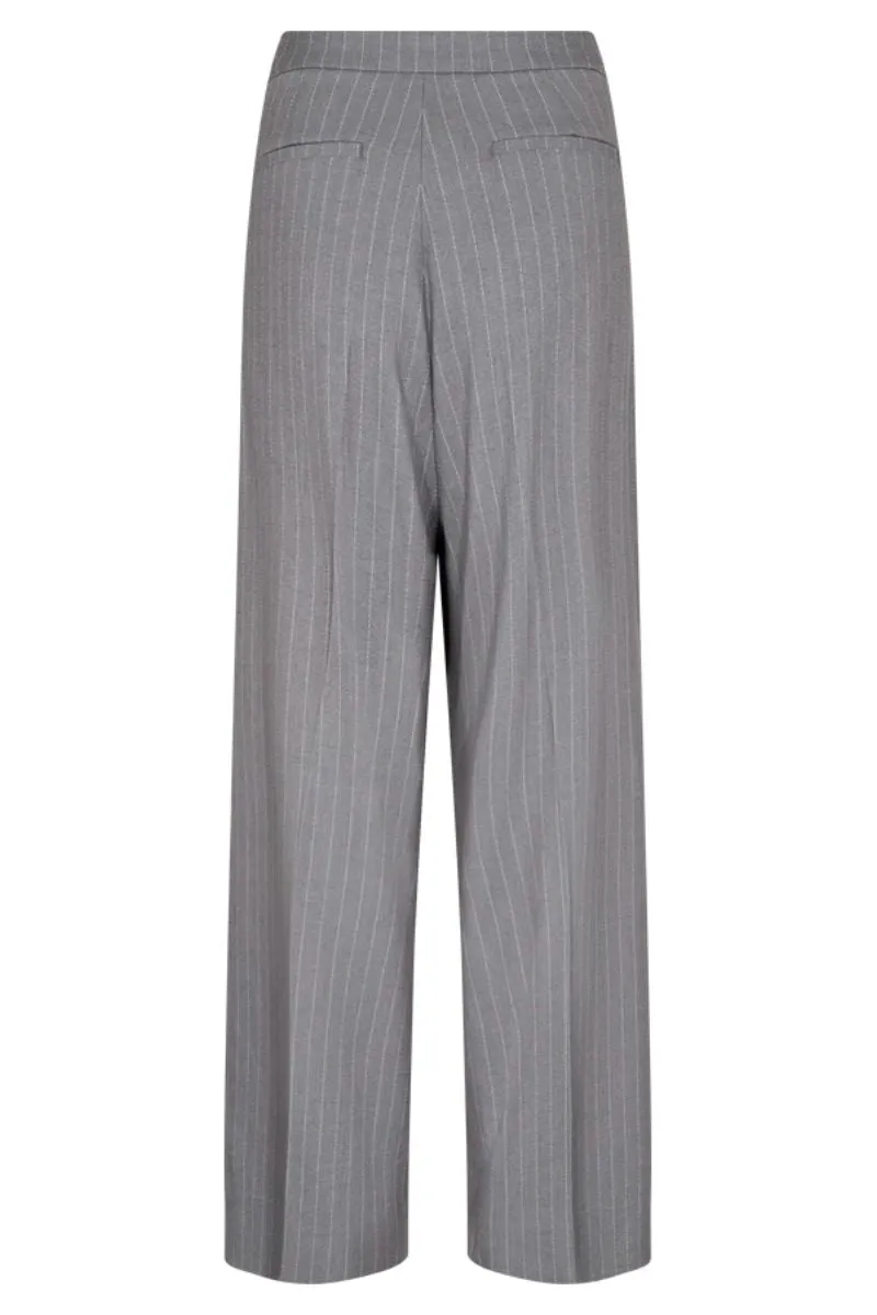 Tailor Pant | Medium grey Mel. Stripe | Bukser fra Copenhagen Muse