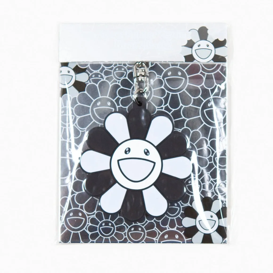 Takashi Murakami Kaikai Kiki Flower Rubber Keyring Grey Black (5cm)