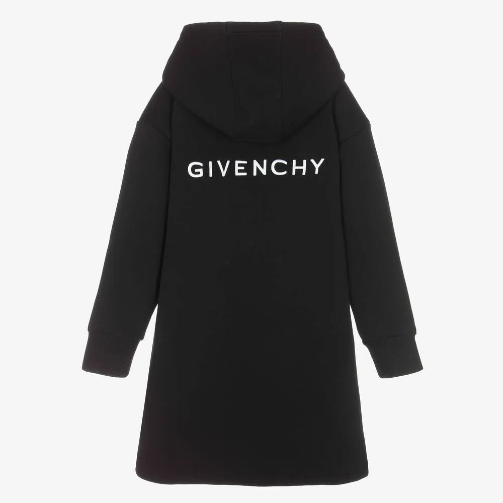 Teen Black Logo Hooded Dress