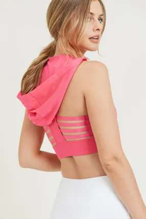 The Warm-Up Hooded Sports Bra