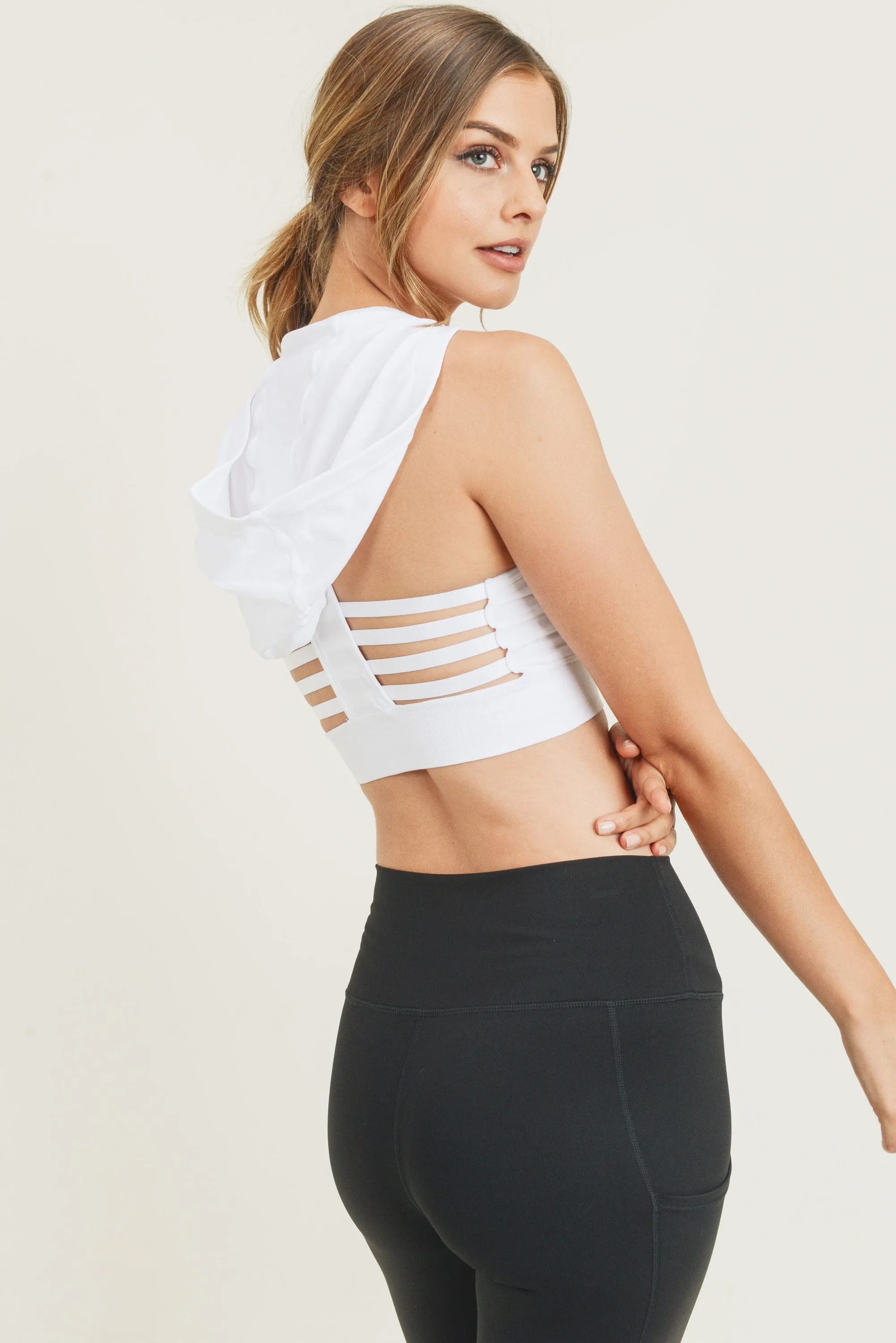 The Warm-Up Hooded Sports Bra