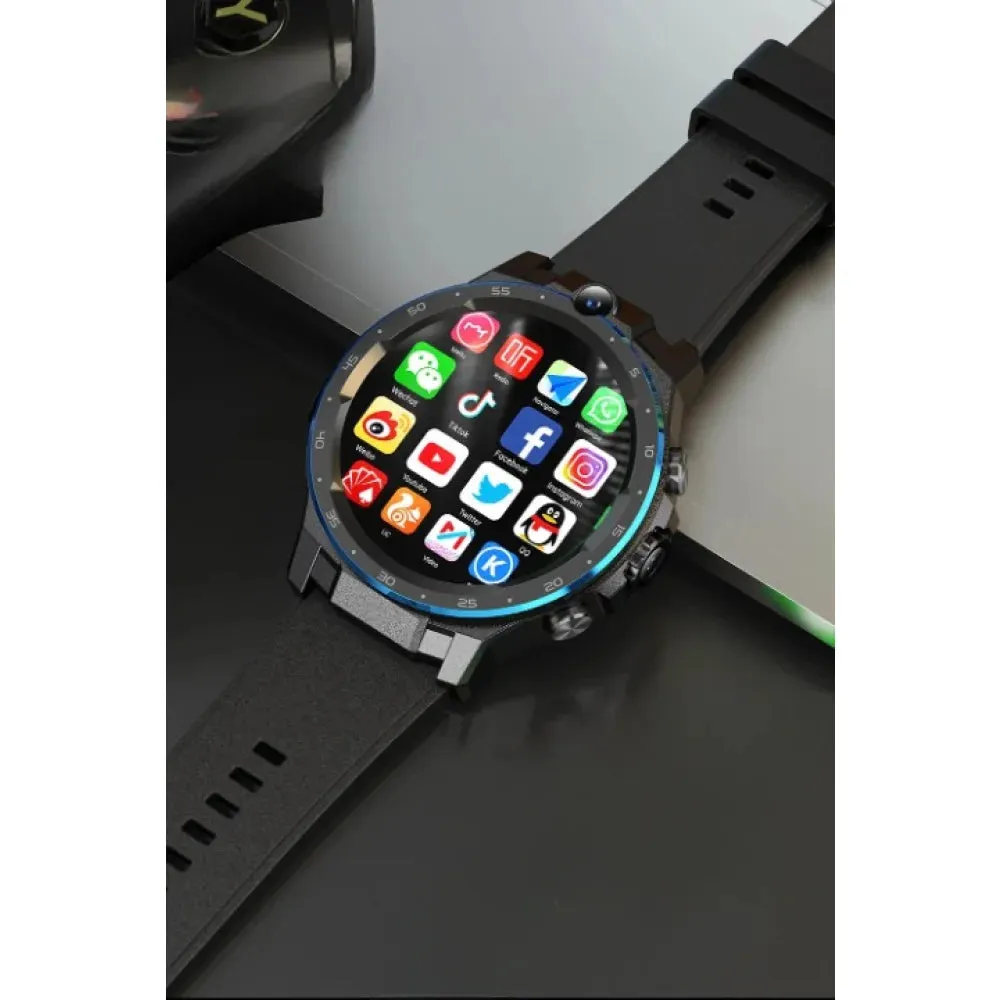 Unisex 4G GPS Wifi Bluetooth Call Dual Camera 24H Heartrate Smartwatch