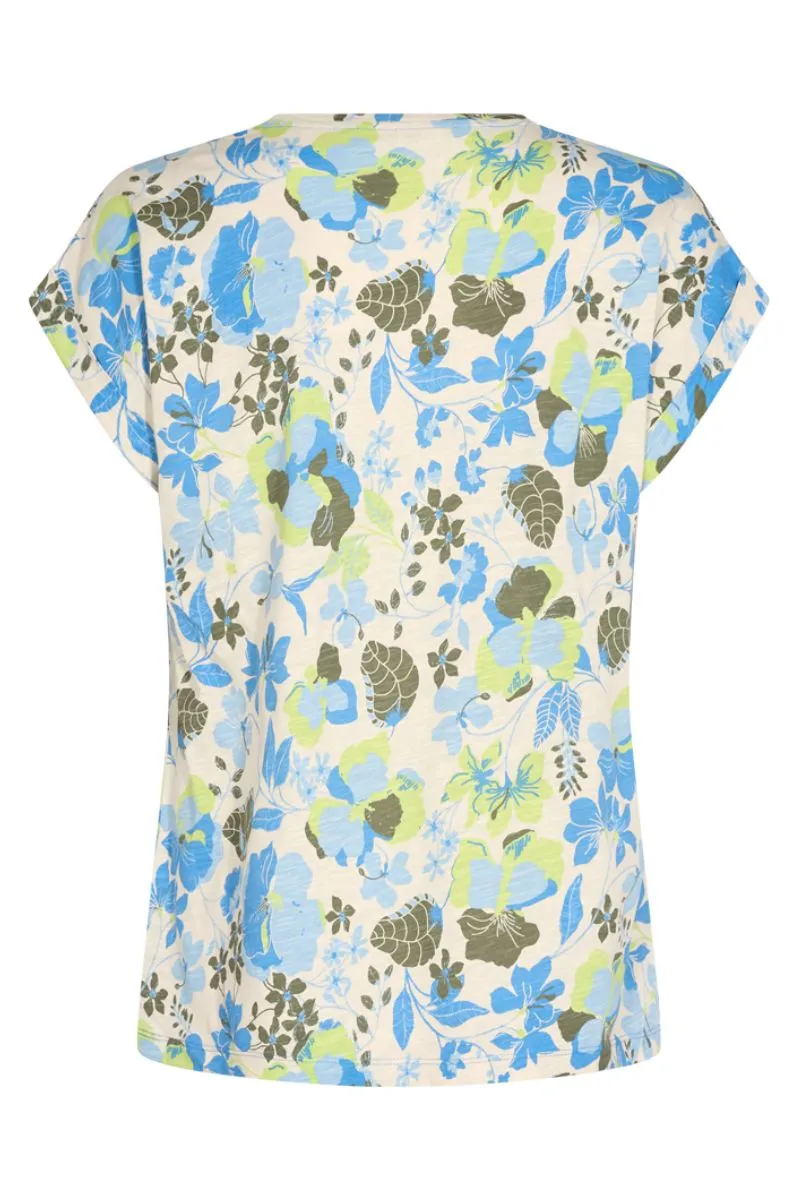 Viva Tee | Marina w. Deep Lichen Green | Skjorte fra Freequent