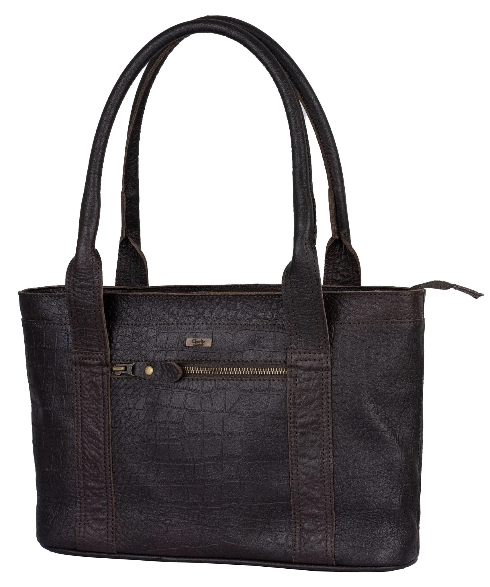 Wandsworth Crocodile Print Ladies Leather Handbags