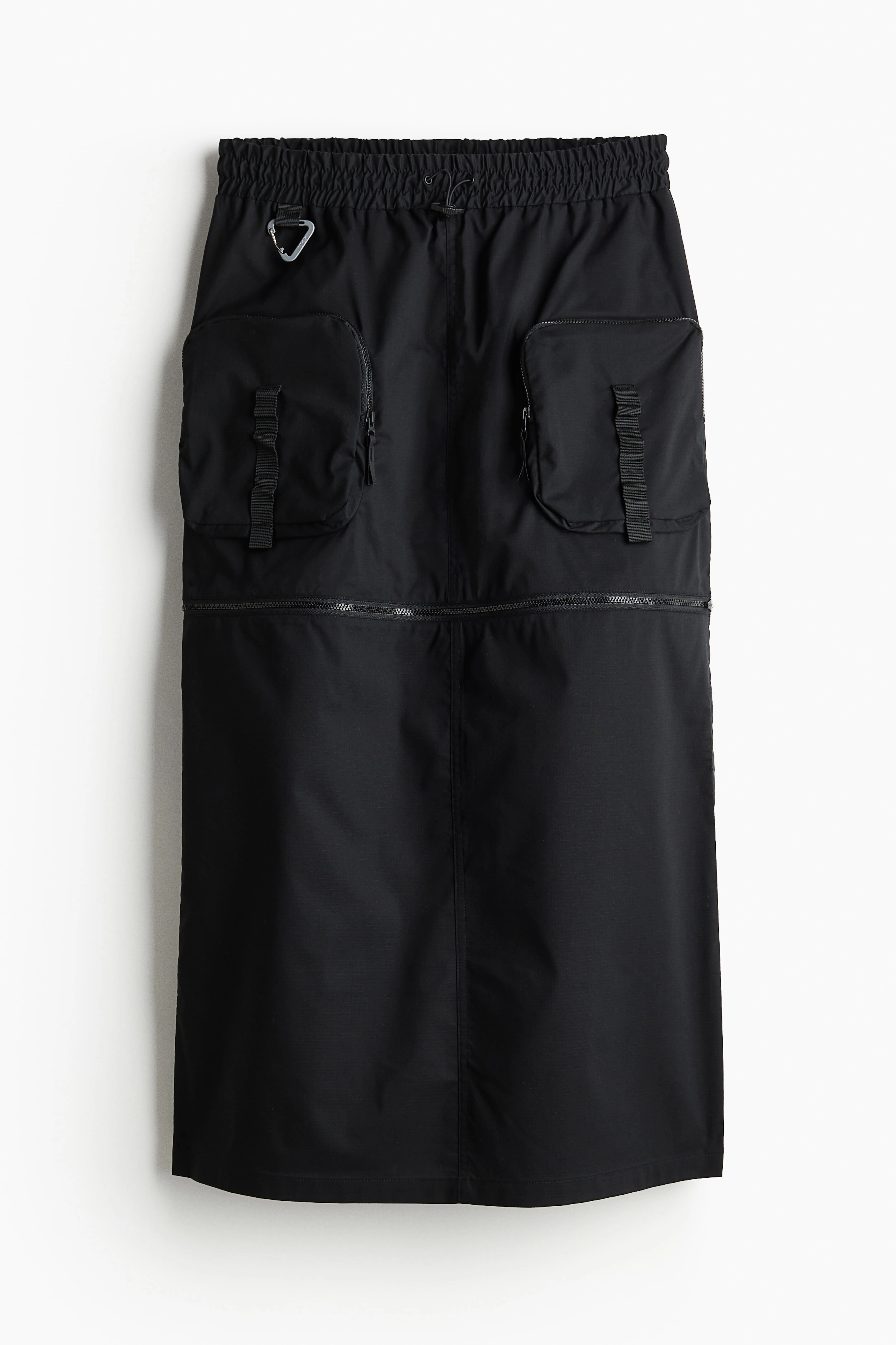 Water-repellent zip-off hiking skirt - Regular waist - Midi - Black - Ladies | H&M GB