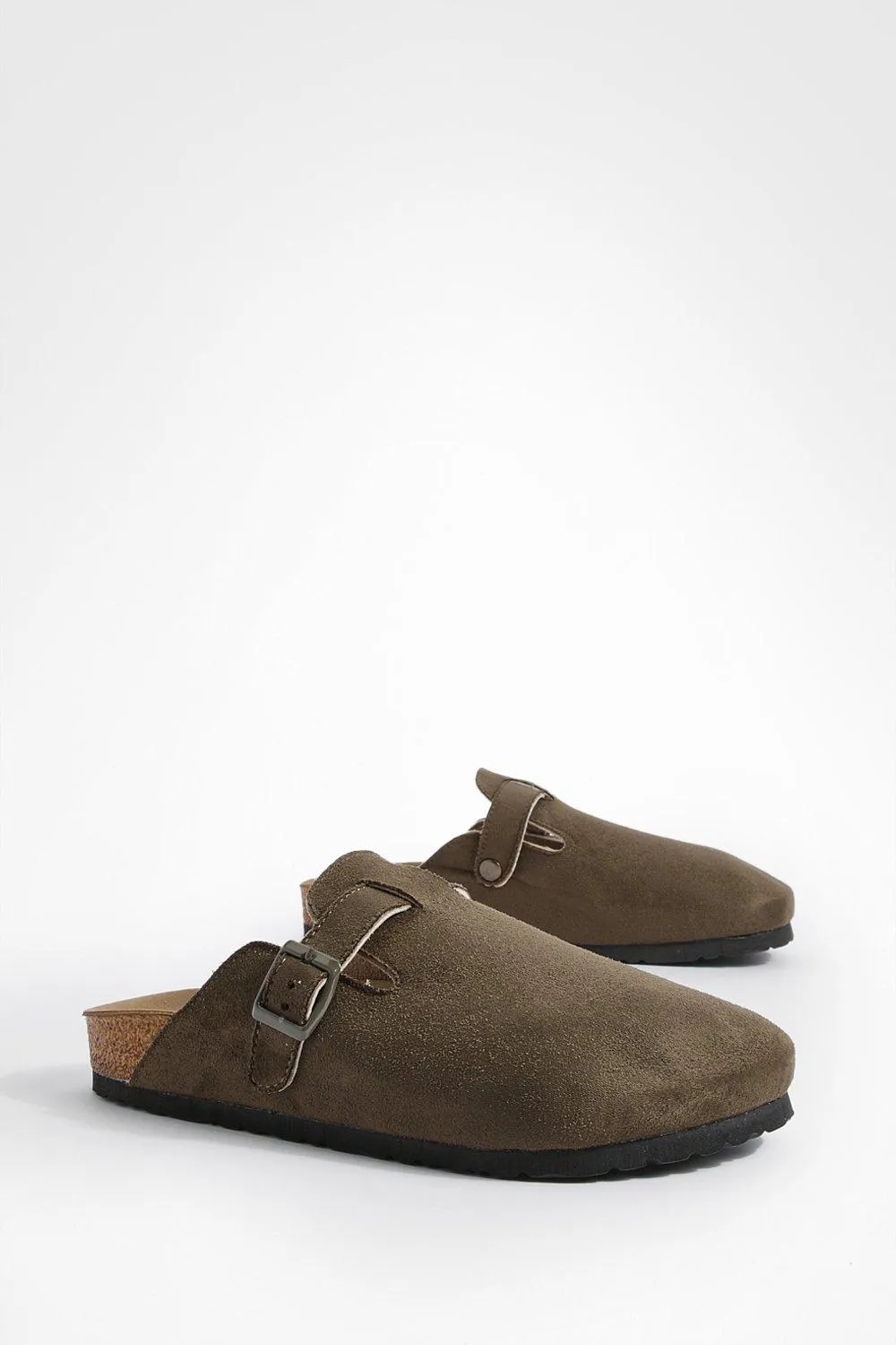 Wide Width Tonal Buckle Closed Toe Clogs