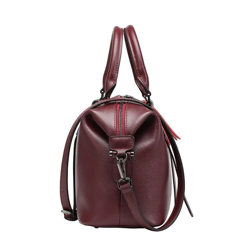 Women Fashion Brand Handbags Retro Luxury Shoulder Bag, Genuine Leather