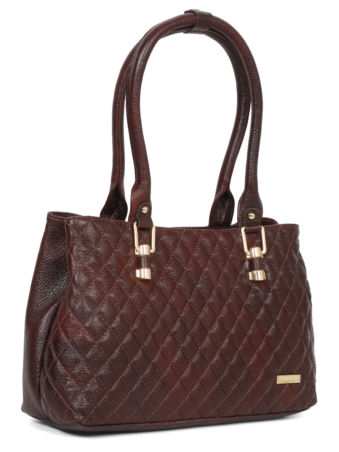 Women Quilted Brown Leather Handbags