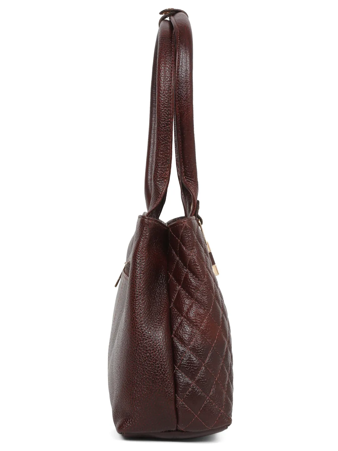 Women Quilted Brown Leather Handbags