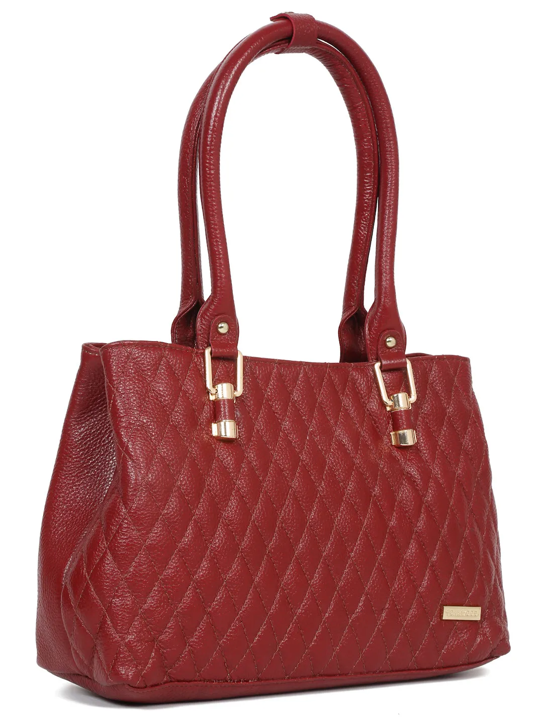 Women Quilted Red Leather Handbags