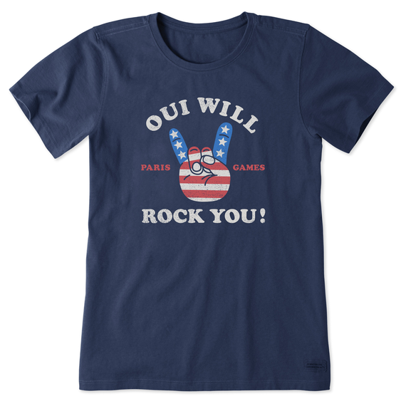 Women's Oui Will Rock You Short Sleeve  Tee