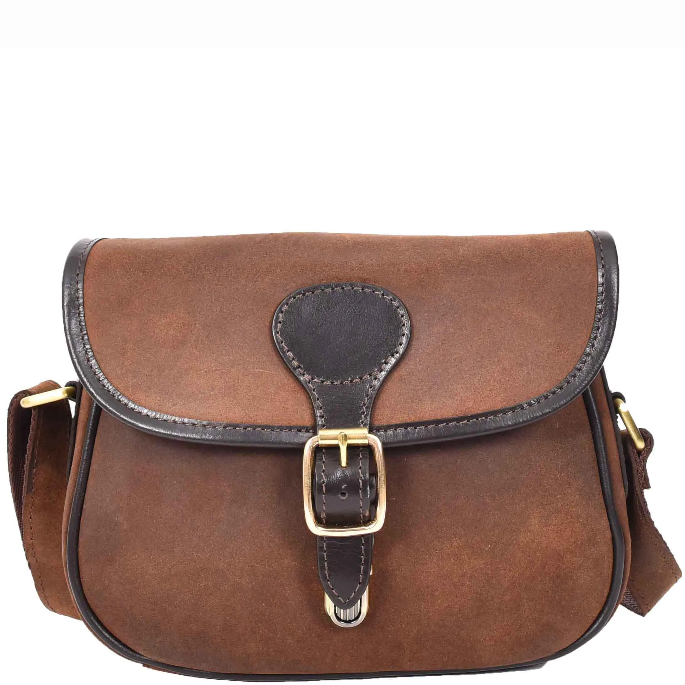 Womens Classic Saddle Bag Leather Oily Brown Shoulder Handbags Penny