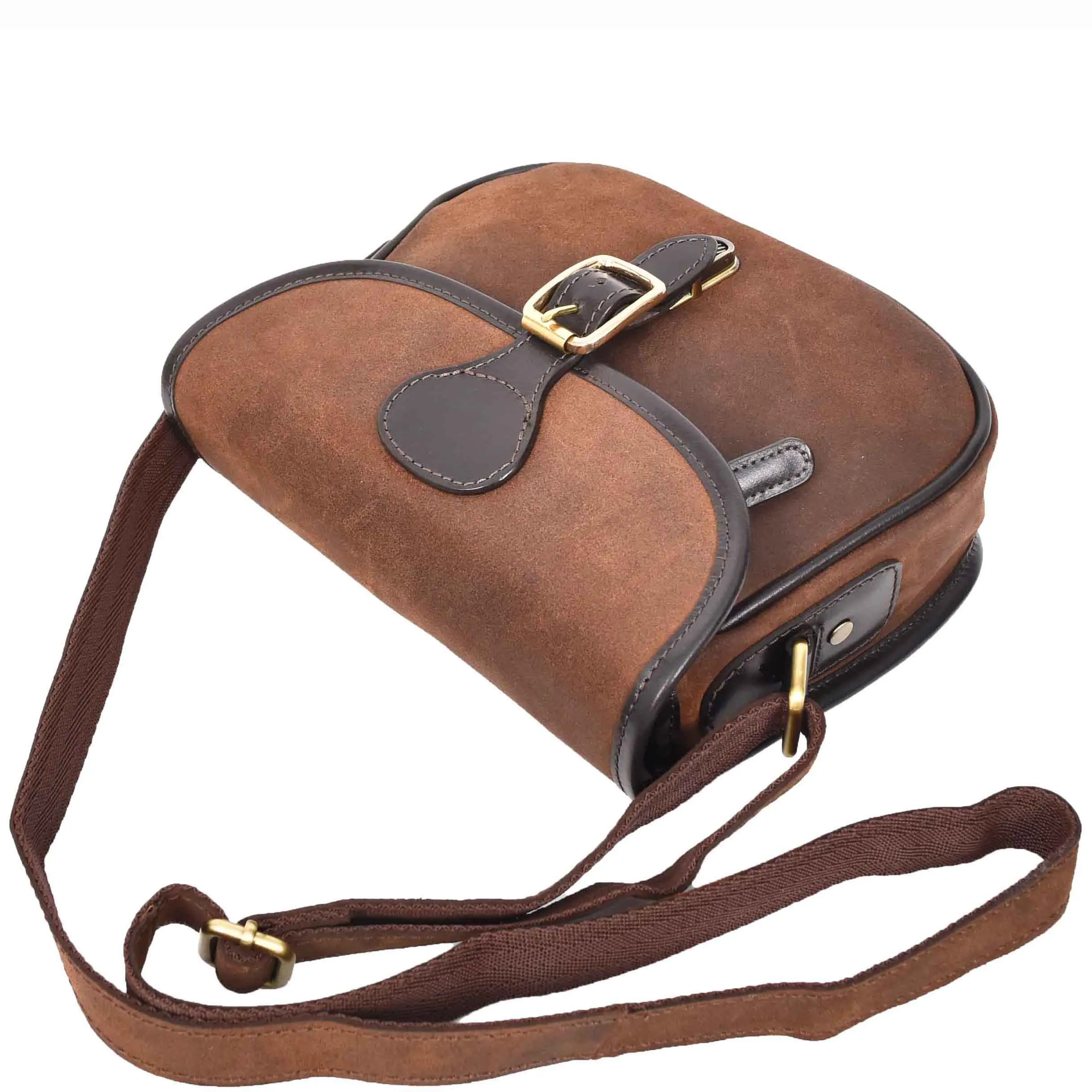 Womens Classic Saddle Bag Leather Oily Brown Shoulder Handbags Penny