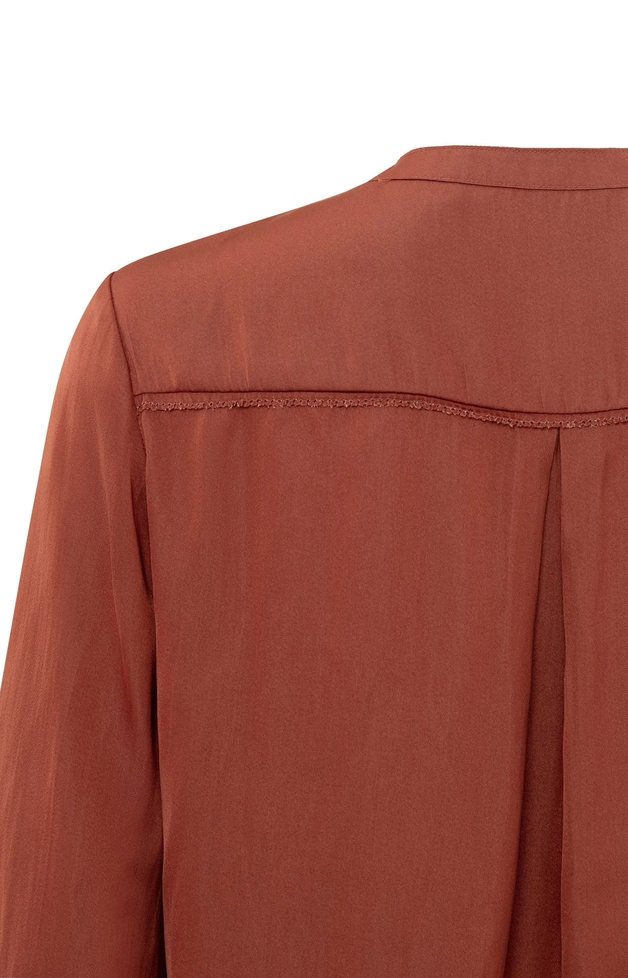 Yaya Blouse Scalloped Edge Detail Round Neck