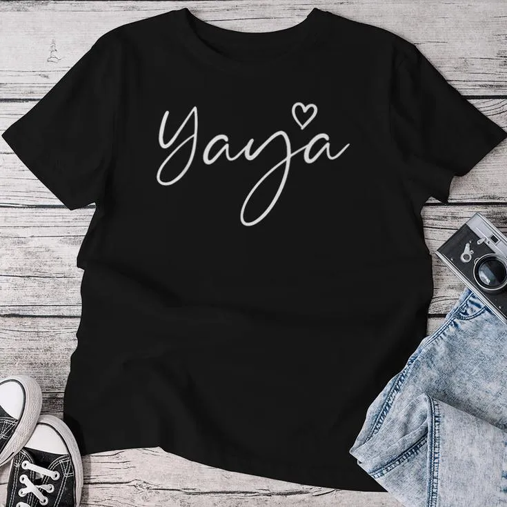 Yaya For Grandma Heart Mother's Day Yaya Women T-shirt