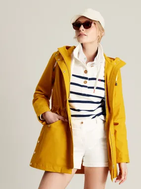 Yellow Gold Waterproof Raincoat With Hood