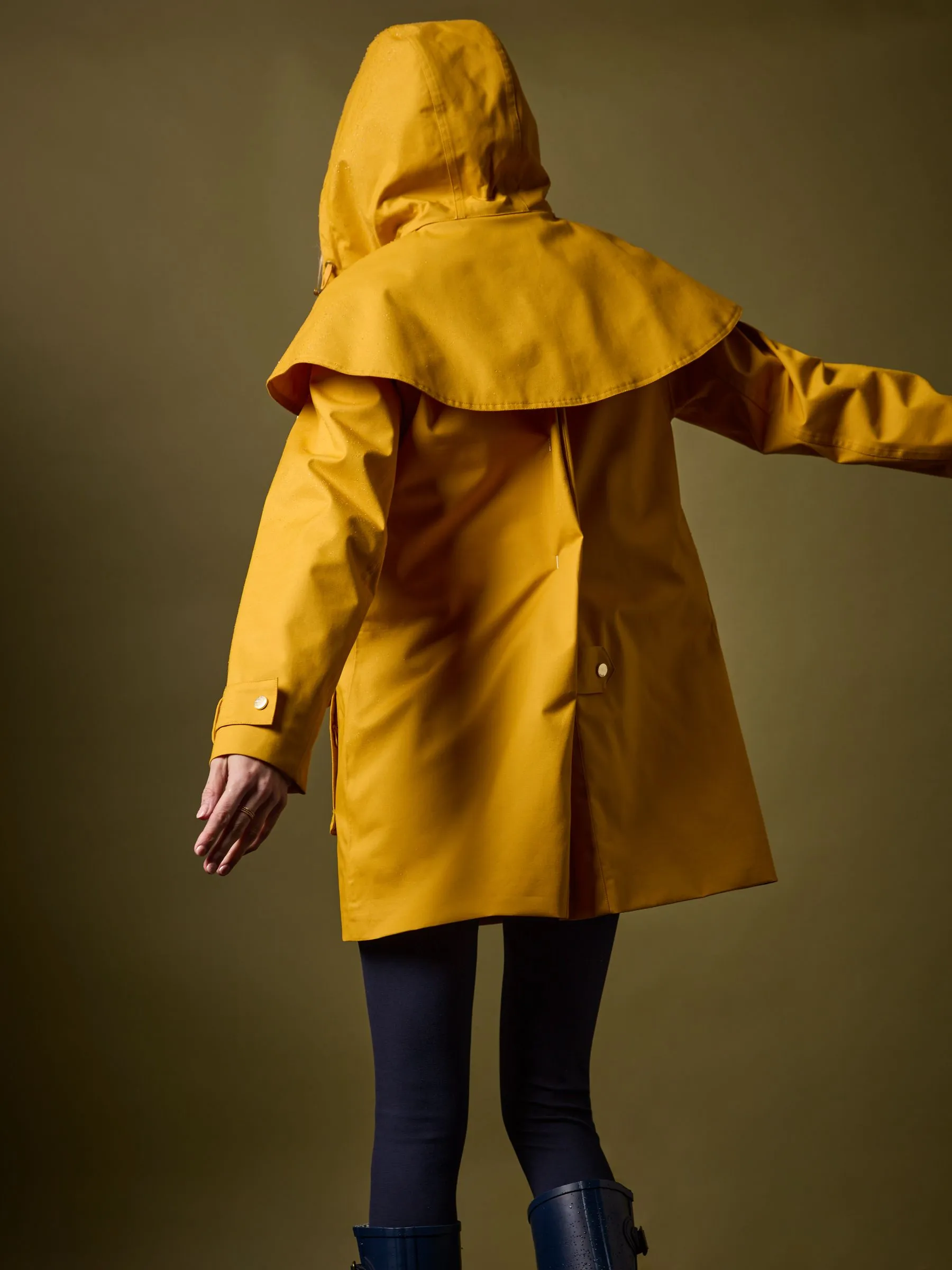 Yellow Premium Waterproof Hooded Raincoat