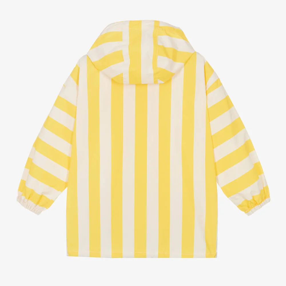 Yellow Stripe Water-Repellent Raincoat