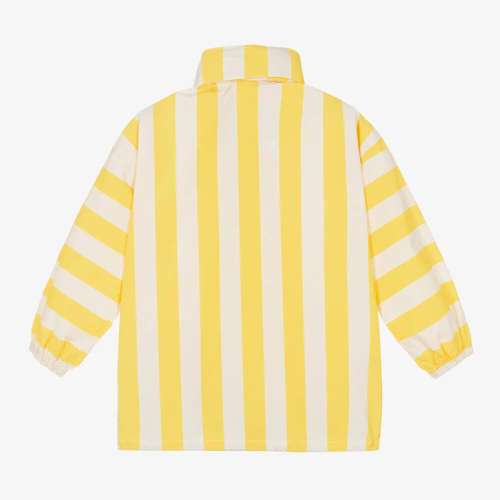 Yellow Stripe Water-Repellent Raincoat