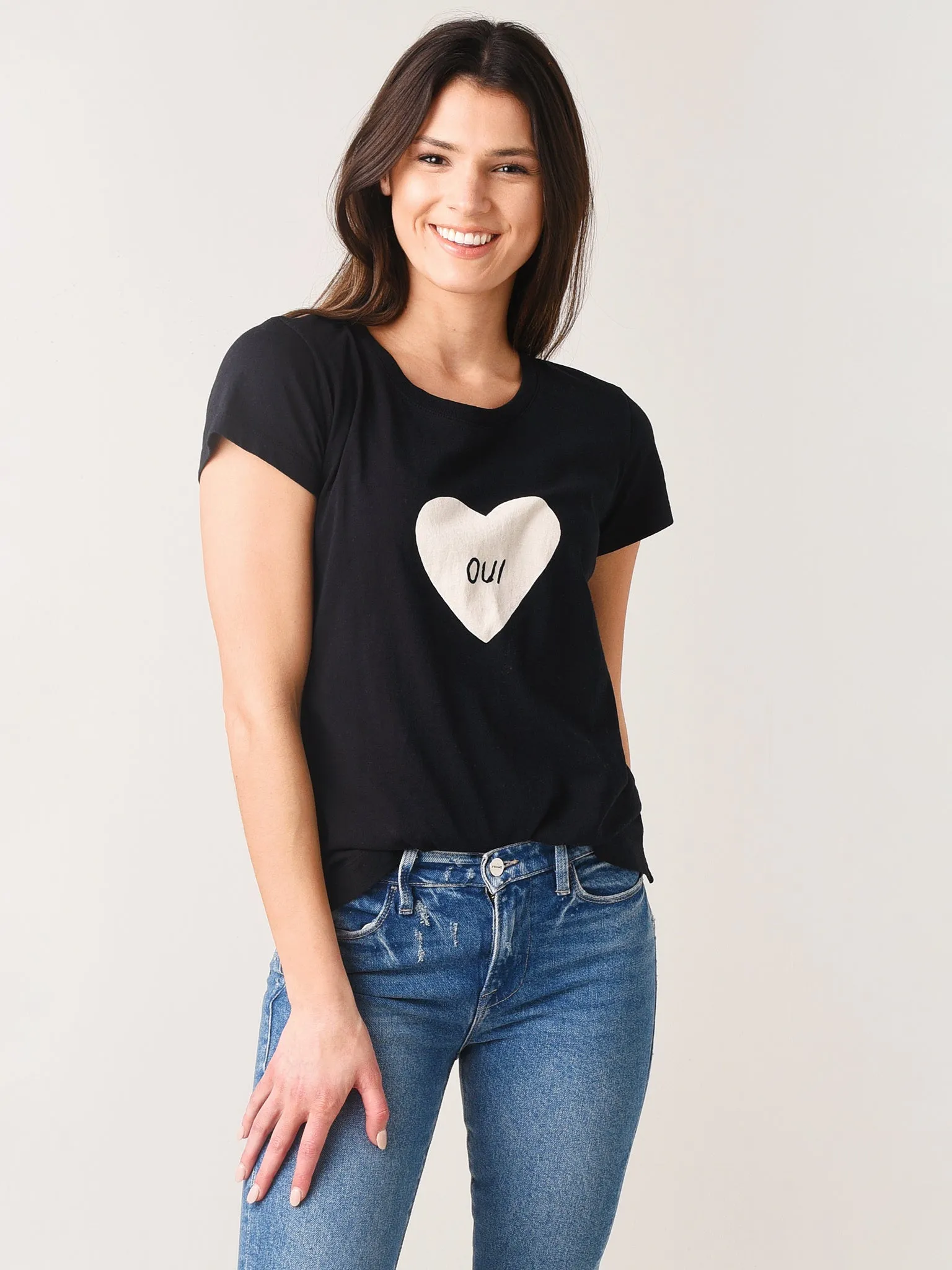     ZADIG & VOLTAIRE  Alys Cuir Oui Heart T-Shirt    